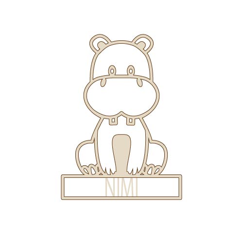 Nameplate hippopotamus